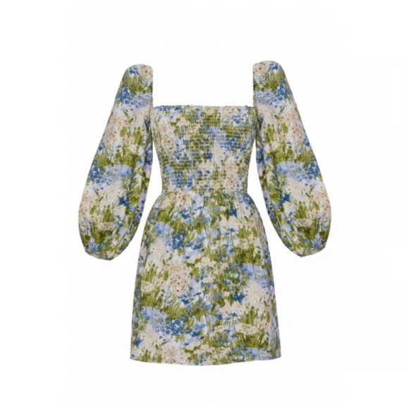 Reformation Greyson Hillside Floral 100% Linen Dress Size XS - Picture 2 of 12